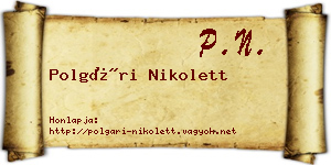 Polgári Nikolett névjegykártya