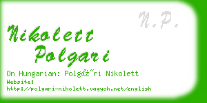 nikolett polgari business card